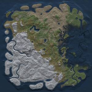 Thumbnail Rust Map: Procedural Map, Size: 6000, Seed: 196577216, 17 Monuments