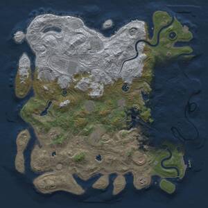 Thumbnail Rust Map: Procedural Map, Size: 4500, Seed: 16167539, 17 Monuments