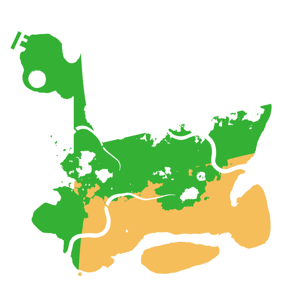 Biome Rust Map: Procedural Map, Size: 3200, Seed: 52323
