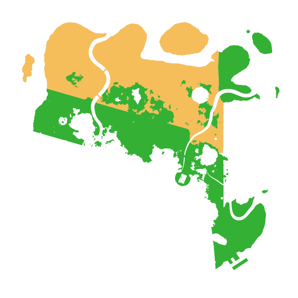 Biome Rust Map: Procedural Map, Size: 3500, Seed: 12003200