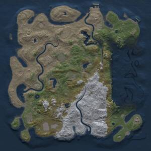 Thumbnail Rust Map: Procedural Map, Size: 4750, Seed: 6327352, 17 Monuments