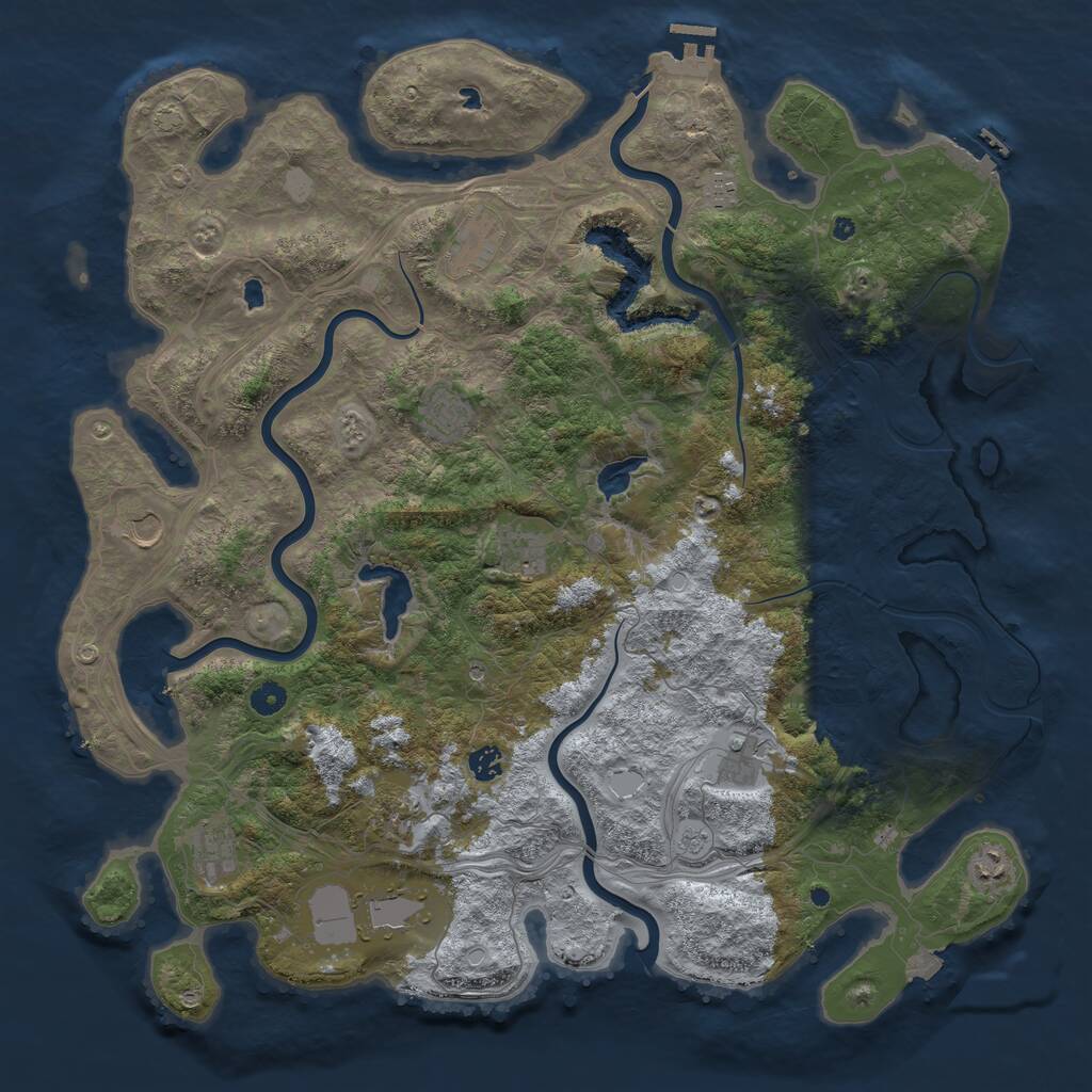Rust Map: Procedural Map, Size: 4750, Seed: 6327352, 17 Monuments