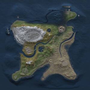 Thumbnail Rust Map: Procedural Map, Size: 2400, Seed: 1012814499, 8 Monuments