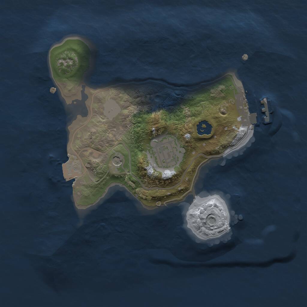 Rust Map: Procedural Map, Size: 2000, Seed: 1741782005, 4 Monuments