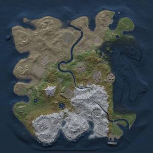 Thumbnail Rust Map: Procedural Map, Size: 3500, Seed: 116163, 15 Monuments