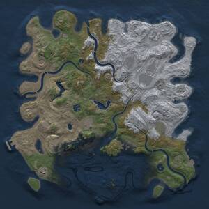 Thumbnail Rust Map: Procedural Map, Size: 4250, Seed: 669716, 17 Monuments