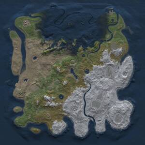Thumbnail Rust Map: Procedural Map, Size: 4500, Seed: 1708469081, 16 Monuments