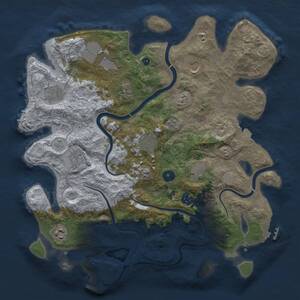 Thumbnail Rust Map: Procedural Map, Size: 3800, Seed: 246115378, 16 Monuments