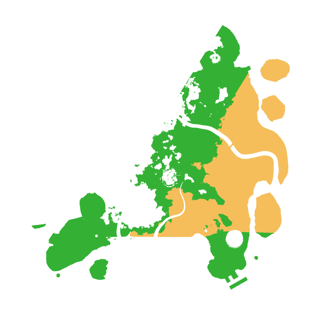Biome Rust Map: Procedural Map, Size: 3300, Seed: 199019