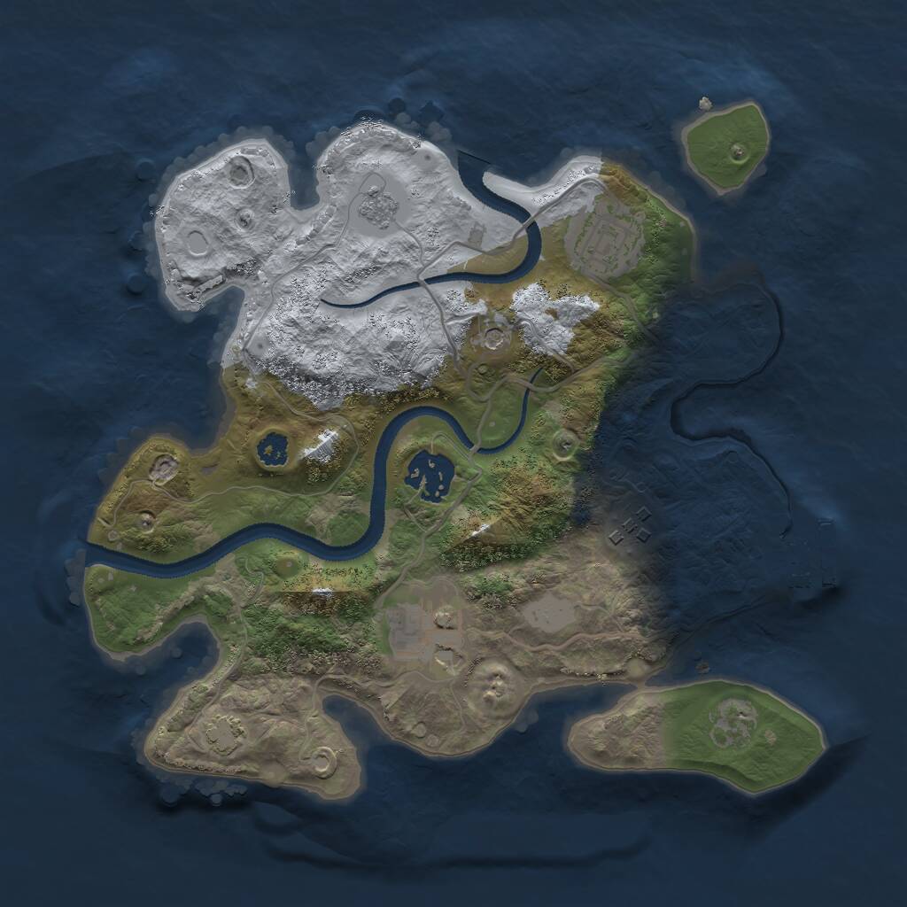 Rust Map: Procedural Map, Size: 2800, Seed: 891995253, 9 Monuments