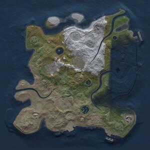 Thumbnail Rust Map: Procedural Map, Size: 3000, Seed: 14117, 12 Monuments