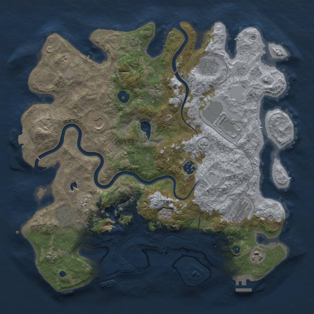 Rust Map: Procedural Map, Size: 4000, Seed: 2004505718, 15 Monuments