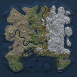 Thumbnail Rust Map: Procedural Map, Size: 4000, Seed: 2004505718, 15 Monuments