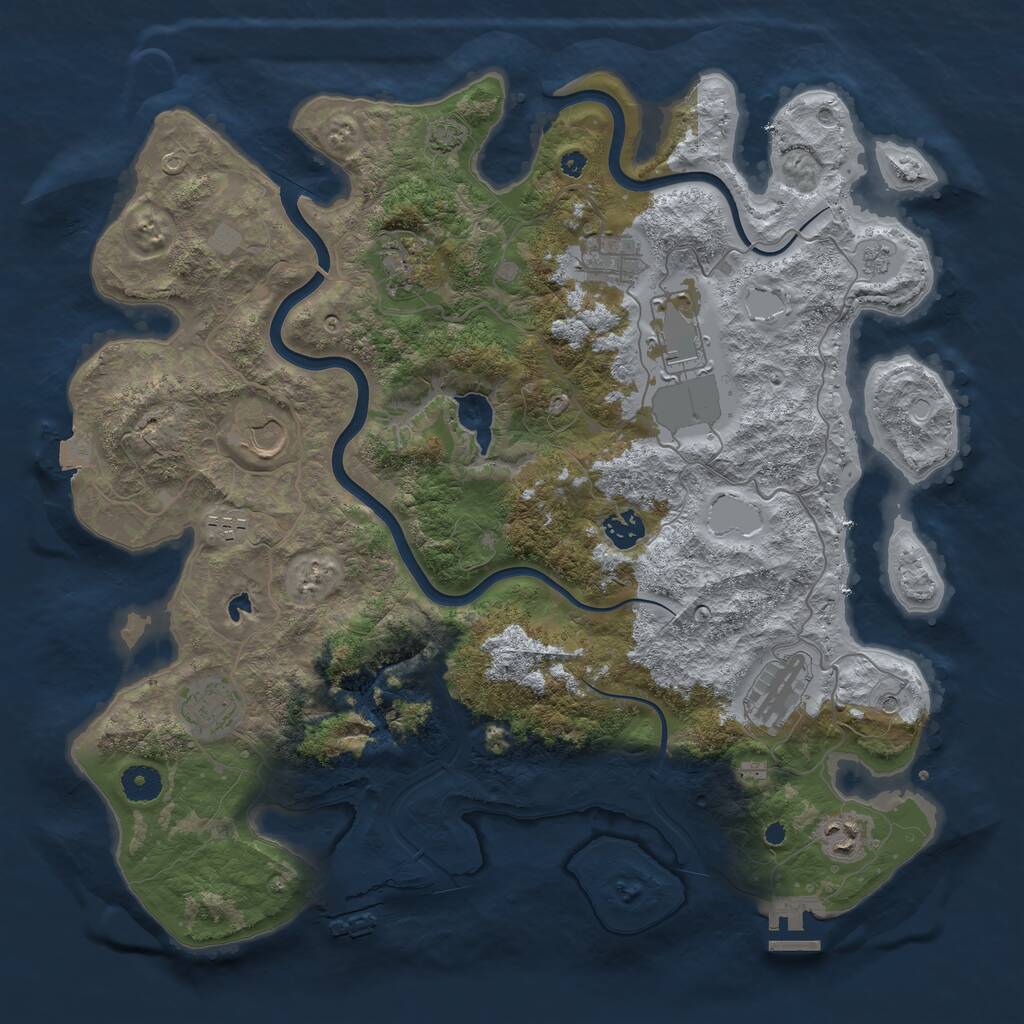 Rust Map: Procedural Map, Size: 4000, Seed: 2004505718, 15 Monuments