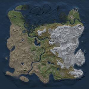 Thumbnail Rust Map: Procedural Map, Size: 4500, Seed: 849221769, 17 Monuments
