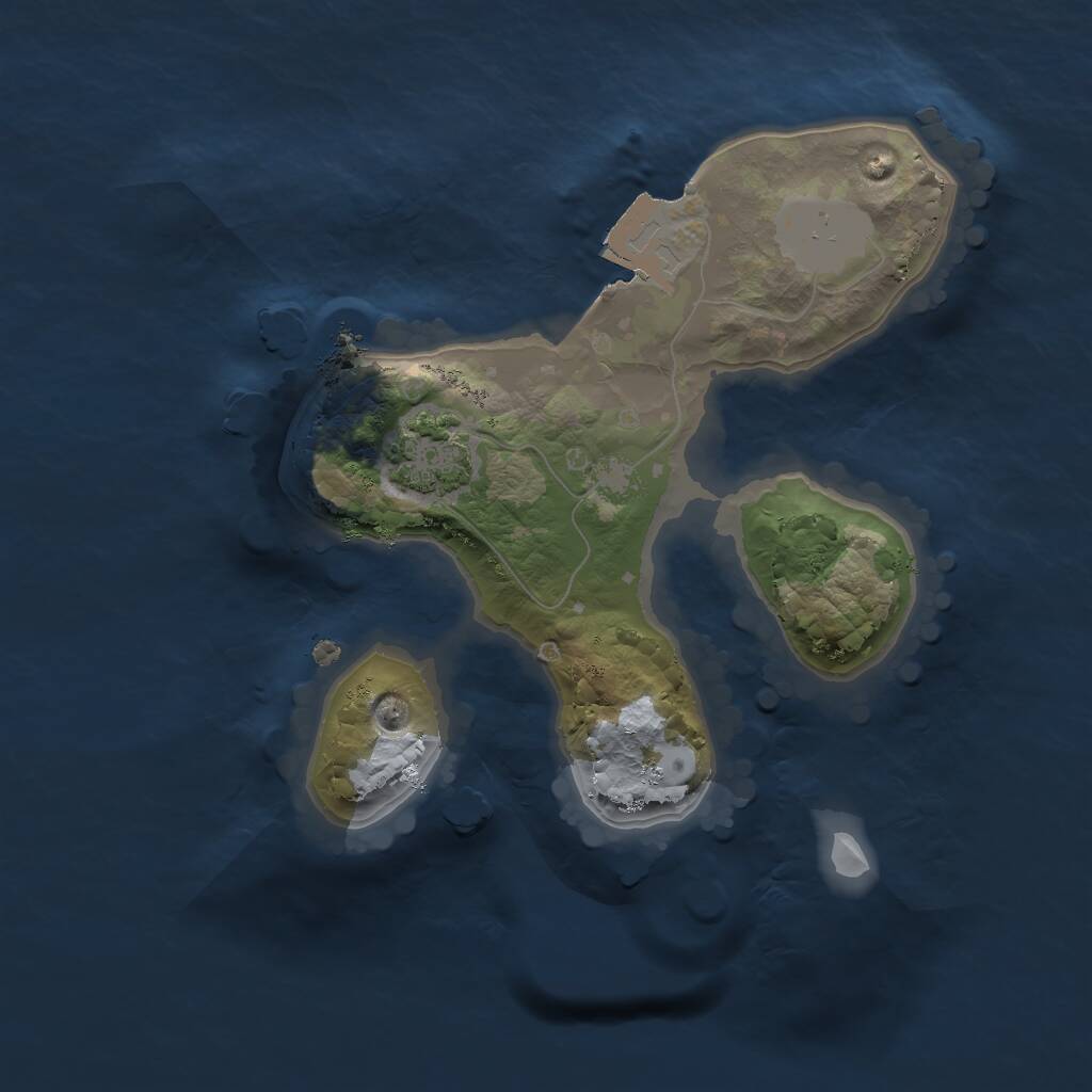 Rust Map: Procedural Map, Size: 1650, Seed: 743079590, 2 Monuments