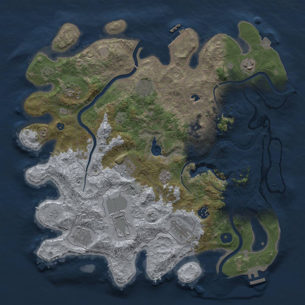 Rust Map: Procedural Map, Size: 4000, Seed: 20260225, 16 Monuments