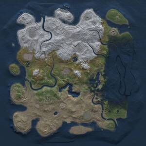 Thumbnail Rust Map: Procedural Map, Size: 4250, Seed: 23506, 16 Monuments