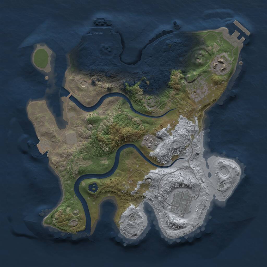 Rust Map: Procedural Map, Size: 2700, Seed: 1102, 9 Monuments