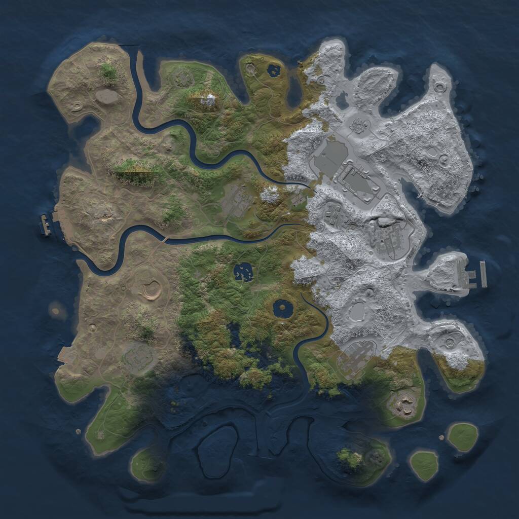 Rust Map: Procedural Map, Size: 3900, Seed: 226, 15 Monuments