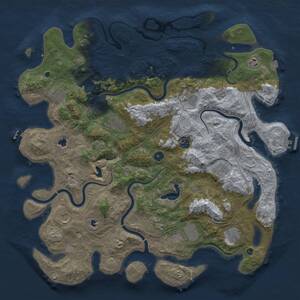 Thumbnail Rust Map: Procedural Map, Size: 4700, Seed: 335634126, 17 Monuments