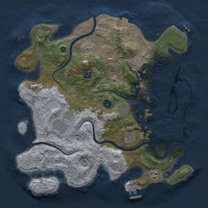 Thumbnail Rust Map: Procedural Map, Size: 3700, Seed: 1062468759, 13 Monuments
