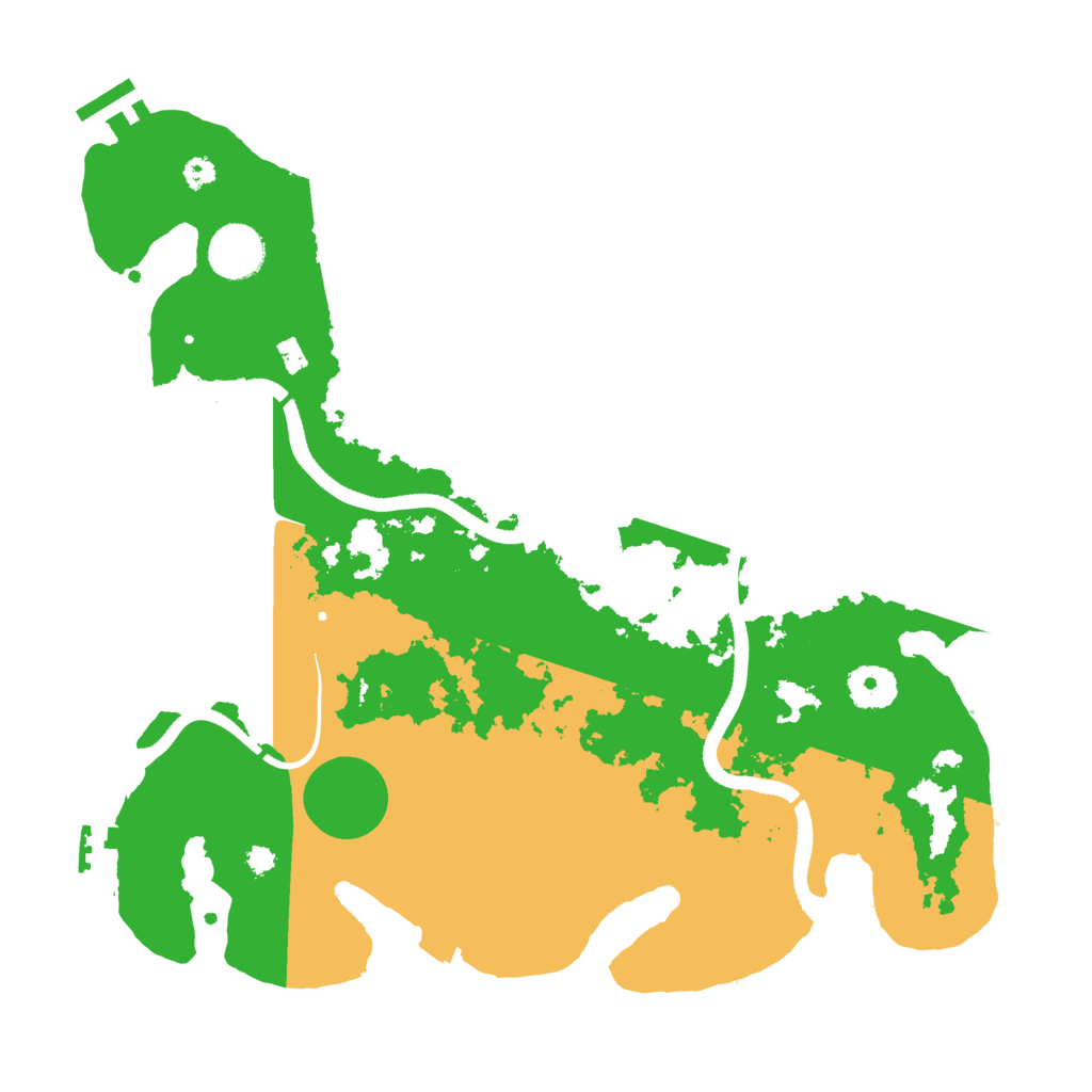 Biome Rust Map: Procedural Map, Size: 3498, Seed: 8001