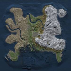 Thumbnail Rust Map: Procedural Map, Size: 3000, Seed: 111111111, 10 Monuments