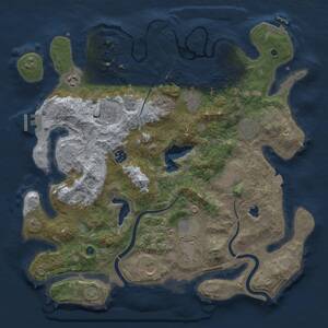 Thumbnail Rust Map: Procedural Map, Size: 4000, Seed: 725014797, 16 Monuments