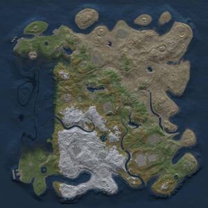Thumbnail Rust Map: Procedural Map, Size: 4500, Seed: 497692509, 17 Monuments