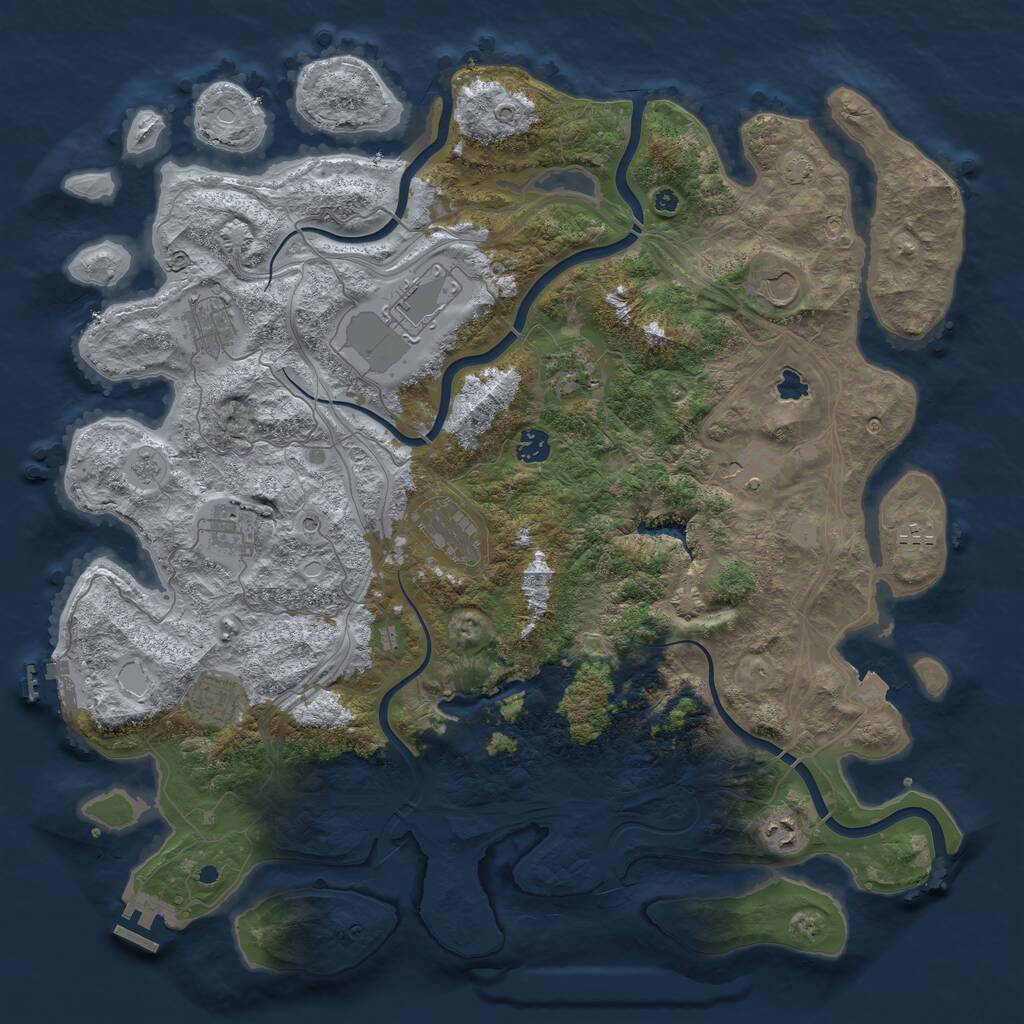 Rust Map: Procedural Map, Size: 4420, Seed: 1369, 17 Monuments