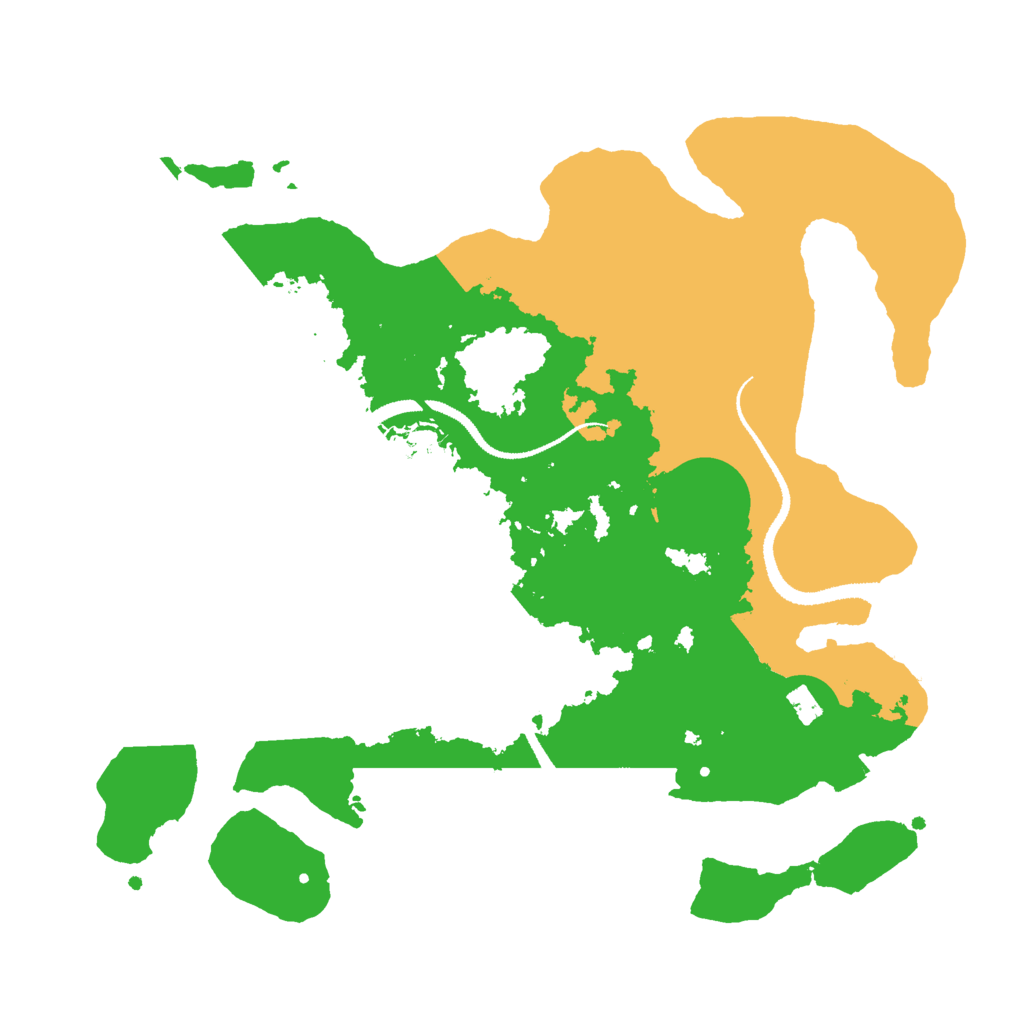 Biome Rust Map: Procedural Map, Size: 3000, Seed: 55556