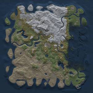 Thumbnail Rust Map: Procedural Map, Size: 5000, Seed: 108183357, 17 Monuments