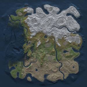 Thumbnail Rust Map: Procedural Map, Size: 4500, Seed: 5687345, 17 Monuments