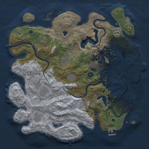 Thumbnail Rust Map: Procedural Map, Size: 4000, Seed: 785531577, 16 Monuments