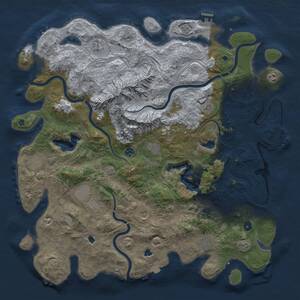 Thumbnail Rust Map: Procedural Map, Size: 5000, Seed: 1500799501, 16 Monuments