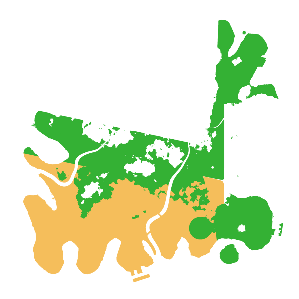 Biome Rust Map: Procedural Map, Size: 3500, Seed: 11154