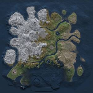Thumbnail Rust Map: Procedural Map, Size: 3500, Seed: 1867272377, 14 Monuments