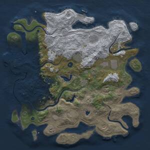 Thumbnail Rust Map: Procedural Map, Size: 4300, Seed: 453270704, 16 Monuments