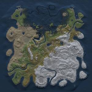 Thumbnail Rust Map: Procedural Map, Size: 4500, Seed: 666115532, 16 Monuments