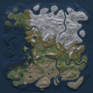 Thumbnail Rust Map: Procedural Map, Size: 4500, Seed: 1812578509, 17 Monuments