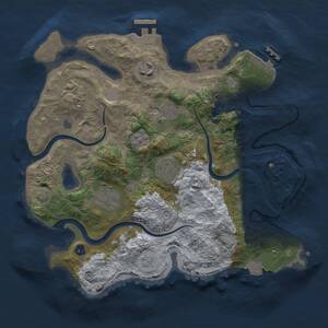 Thumbnail Rust Map: Procedural Map, Size: 3000, Seed: 1176712305, 12 Monuments