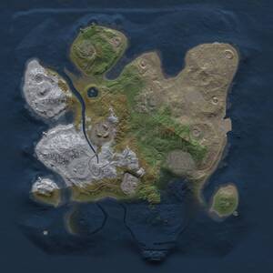 Thumbnail Rust Map: Procedural Map, Size: 2500, Seed: 194043801, 9 Monuments