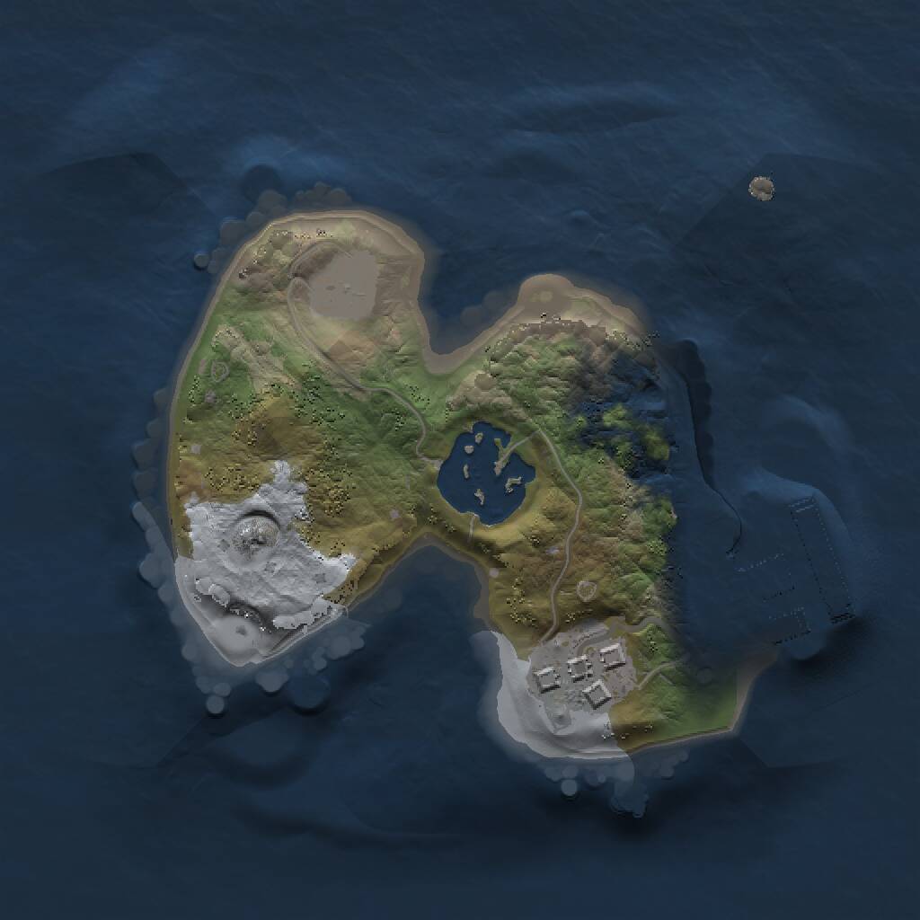 Rust Map: Procedural Map, Size: 1500, Seed: 565848501, 4 Monuments