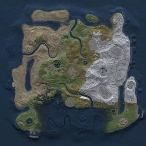 Thumbnail Rust Map: Procedural Map, Size: 3500, Seed: 13738, 16 Monuments