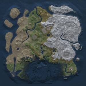 Thumbnail Rust Map: Procedural Map, Size: 4250, Seed: 3763, 17 Monuments