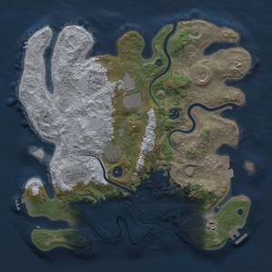 Thumbnail Rust Map: Procedural Map, Size: 3800, Seed: 213576566, 15 Monuments