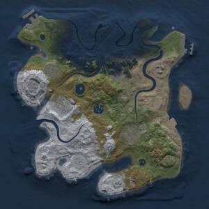 Thumbnail Rust Map: Procedural Map, Size: 3000, Seed: 16415, 13 Monuments