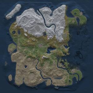 Thumbnail Rust Map: Procedural Map, Size: 4250, Seed: 556071399, 16 Monuments