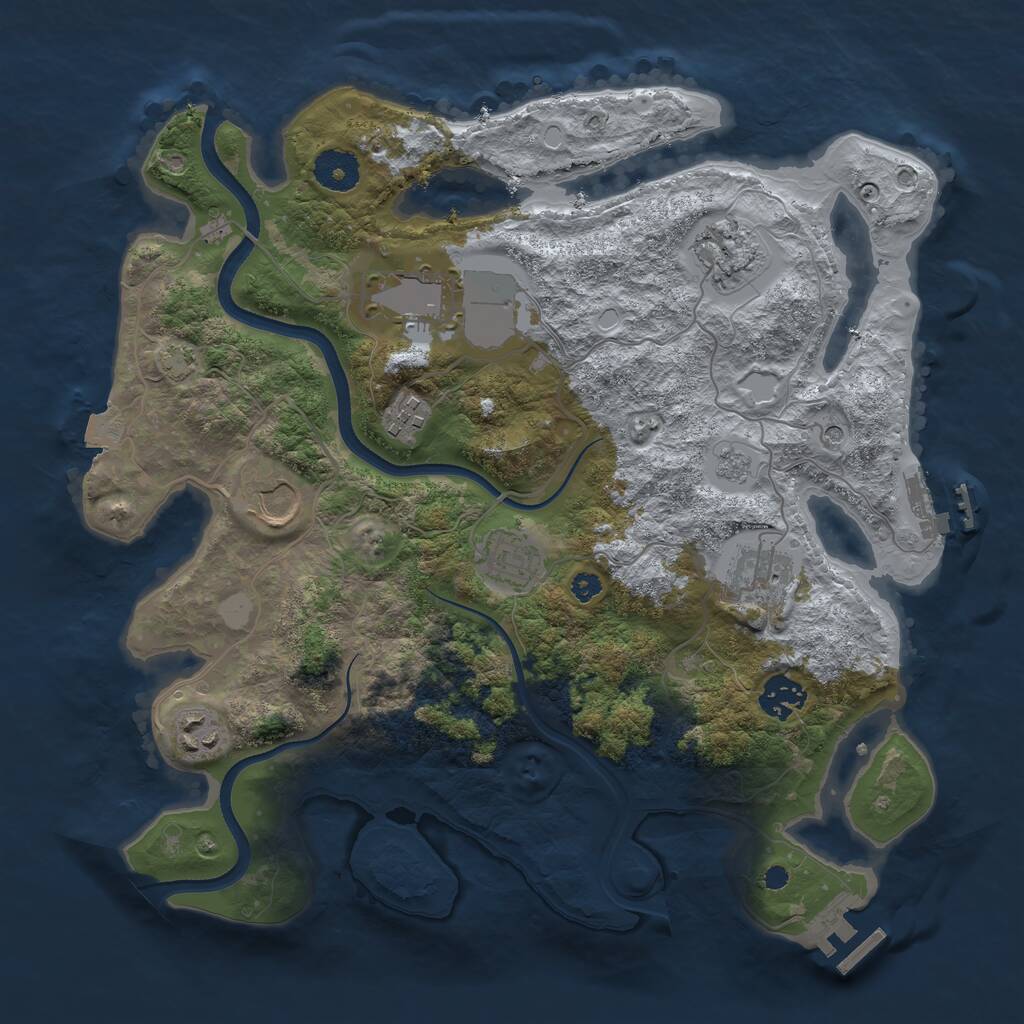 Rust Map: Procedural Map, Size: 3500, Seed: 20260217, 14 Monuments